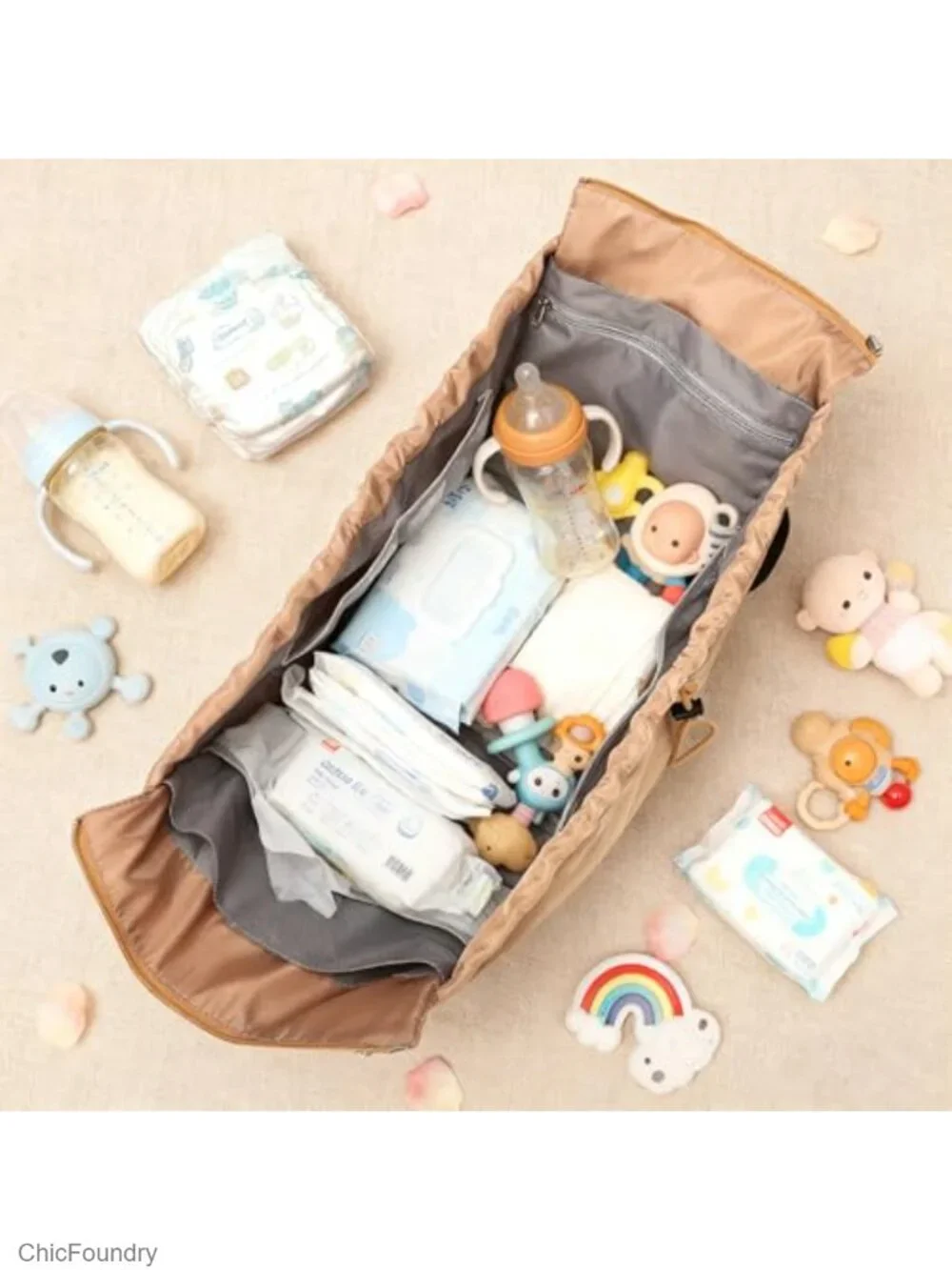 Large Diaper Bag with 16 Pockets, Convertible Work Tote and Backpack, Durable